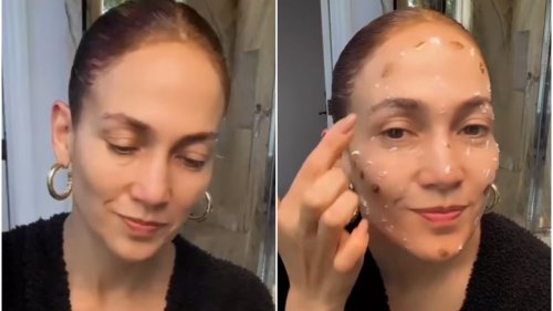 Jennifer Lopez Went Makeup Free to Show Off Her Skincare ‘Contour Hack