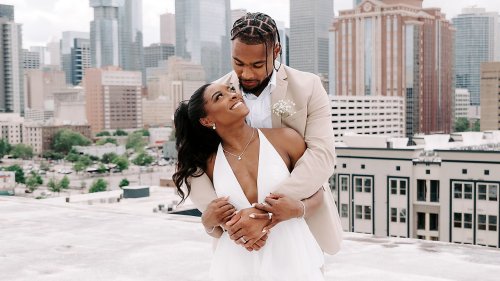 Simone Biles' Tiered Wedding Dress Cost $120—And It's Still Available