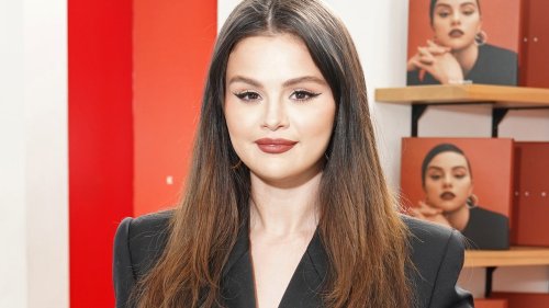 Selena Gomez’s Blazer Dress Comes With a Sheer-Lace Twist
