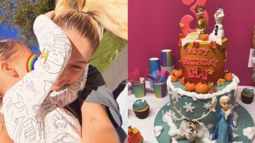 Gigi Hadid Celebrated Khai's Third Birthday With Lots of Rainbows and a Frozen Cake