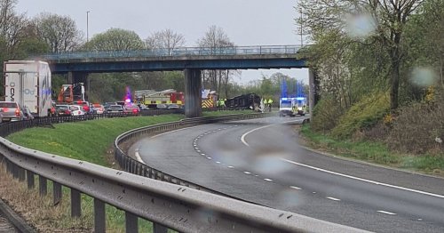 Man arrested after overturned motorhome caused M74 Easter travel chaos