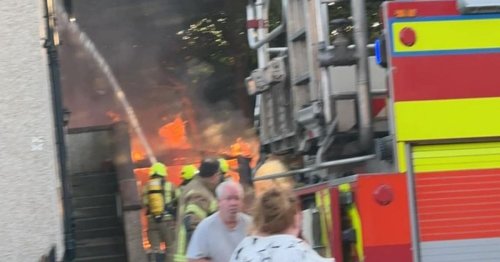 Firefighters race to Glasgow blaze after 'deliberate attack' metres from family home