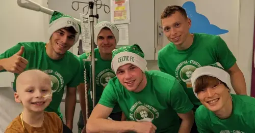 Celtic stars surprise kids at Glasgow Children's Hospital to spread Christmas cheer