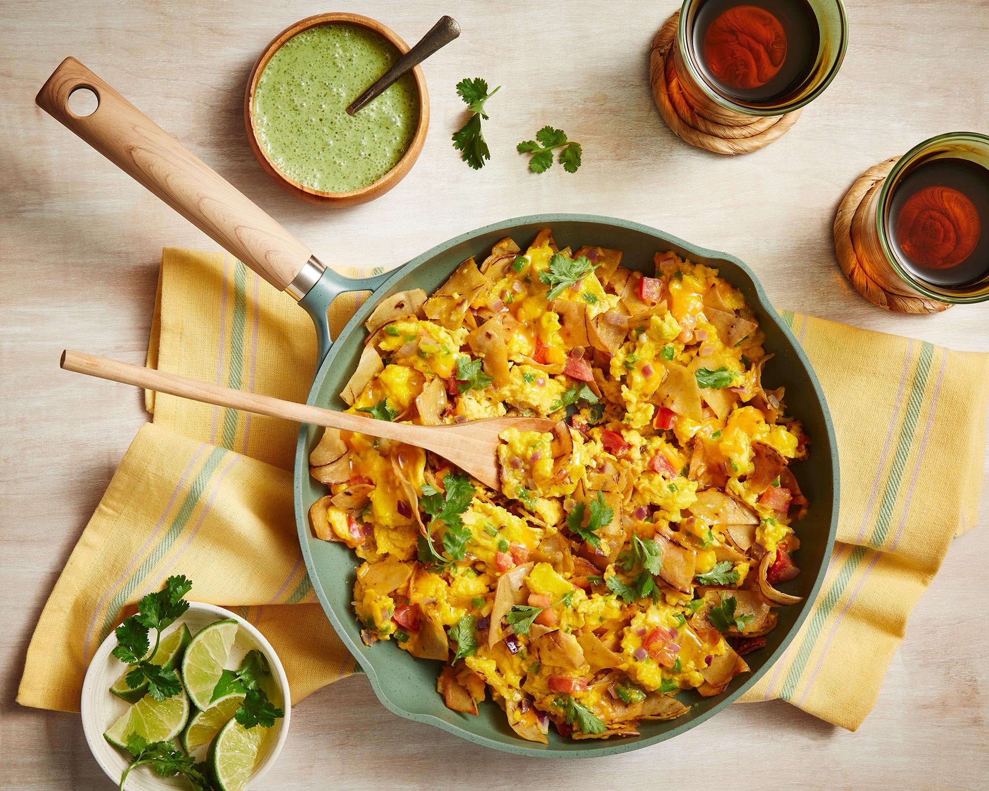 Delicious Breakfast Migas with Cilantro Lime Crema | Recipe