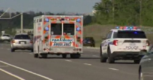 Man seriously injured after being hit by car while running away from officer on Highway 403: police - Toronto | Globalnews.ca