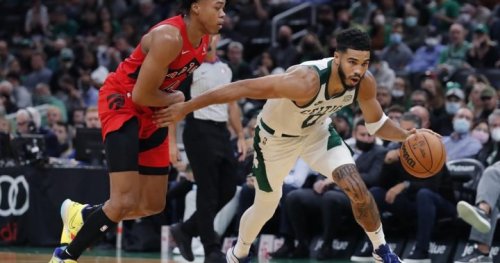 Raptors beat Celtics 115-83, spoil home opener