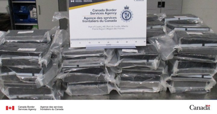Large drug bust made at Canada-U.S. border crossing in Coutts, Alta.