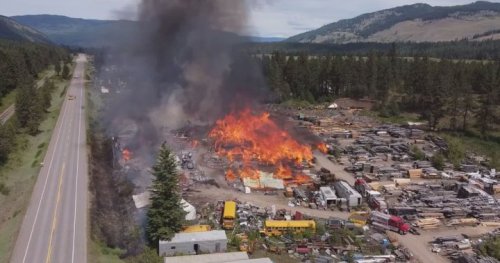 Luck, hard work helped to contain massive North Okanagan mill fire