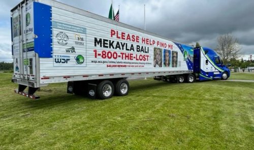 Trucks to display photos of missing person Mekayla Bali in hopes of locating her