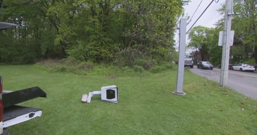 Most notorious speed camera in Toronto chopped down for 5th time