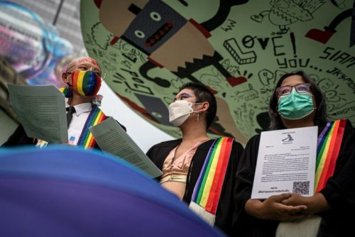 Activists rally for marriage equality in Thailand