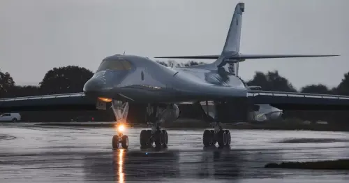 RAF Fairford live: B-1B Lancer bomber set to depart after engine trouble