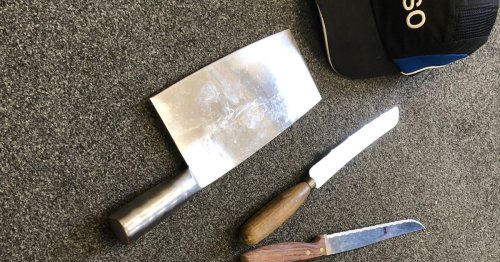 Gloucestershire knife amnesty sees horrifying butcher's cleaver among bladed weapons surrendered to police
