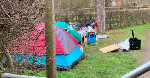 Concern for homeless people near Gloucester city centre after tents pitched near park