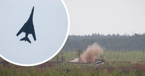 USAF B1-Bs Drop Live Bombs During Training Exercise In Latvia On Way To ...