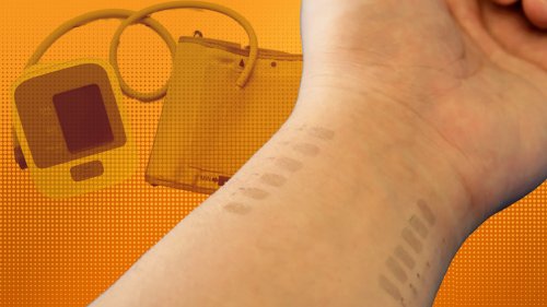 Blutdruckmessung durch elektronisches Tattoo