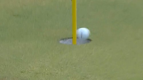 Pro leaves flagstick in for birdie putt. What came next was brutal