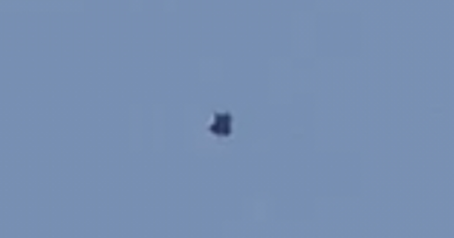 Yesterday Saturday 23rd July 2022 Silver Metallic Shaped UFO Over Cerritos CA