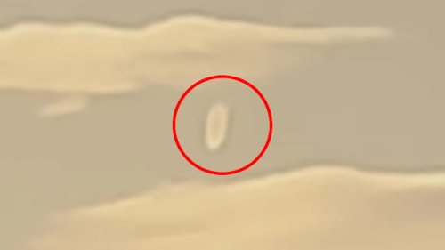 Cloud Literally Break's Apart And Flies Away Becoming A UFO