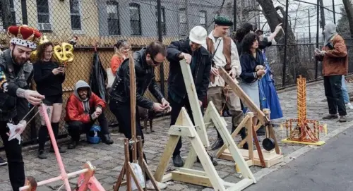 A popular catapult competition returns to Bushwick