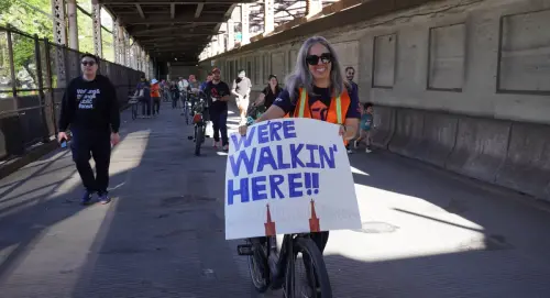 New Queensboro Bridge walkway opens, separating cyclists and pedestrians for first time