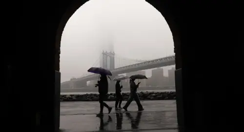 There goes the sun. NYC could be in for a cloudy, wet week.