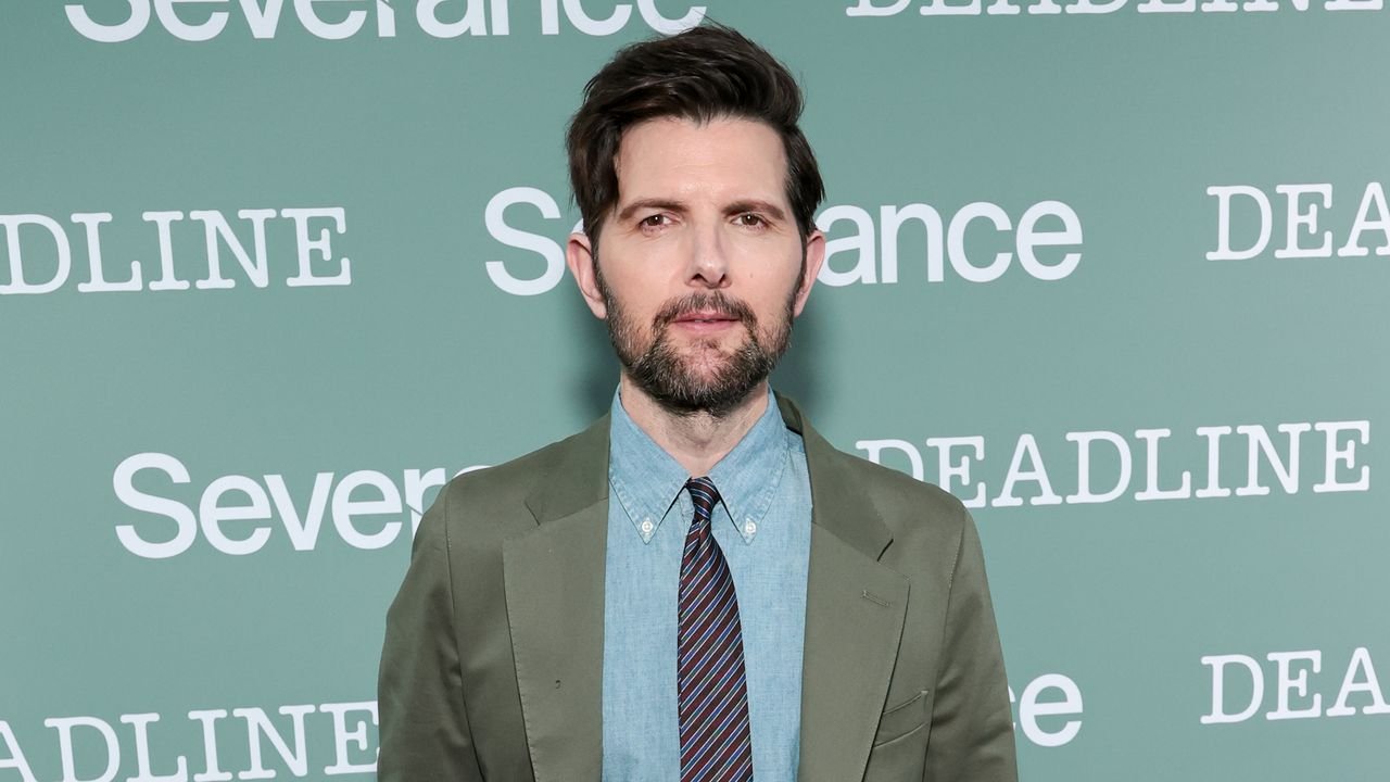In LA, Adam Scott drops an innie/outie menswear crossover