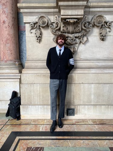 Hanging With the Tallest Man at Paris Fashion Week—Who Happens to Be a Star Tennis Player