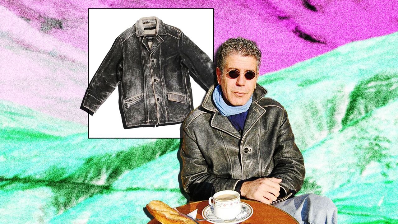 The Story Behind Anthony Bourdain’s Iconic Leather Jacket—and Why It’s Finally Returning Now
