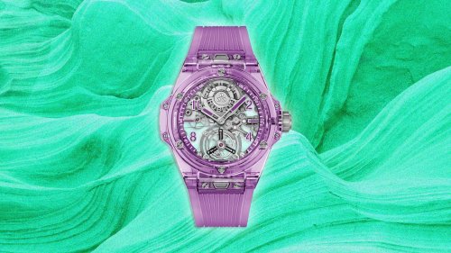 Hublot fait sensation avec sa nouvelle montre Big Bang Tourbillon toute violette présentée au salon Watches and Wonders de Genève