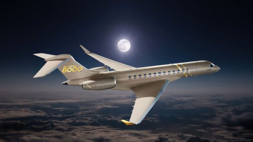 Voici le jet Global 8000 de Bombardier, l'avion le plus rapide depuis le Concorde qui comprend un grand dressing, une cuisine, un coin salon et une douche debout