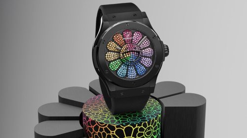 Hublot et Takashi Murakami dévoilent une montre ultra luxe avec une fleur colorée ornée de pierres précieuses