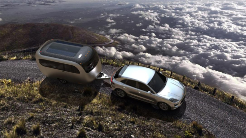 La caravane Porsche pour faire du camping de luxe est absolument magnifique