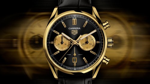 Tag Heuer joue la carte de l'élégance avec sa nouvelle montre chronographe Carrera noire et or