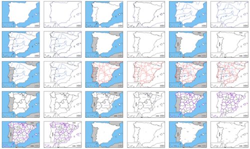 Mapas de España vectoriales gratuitos