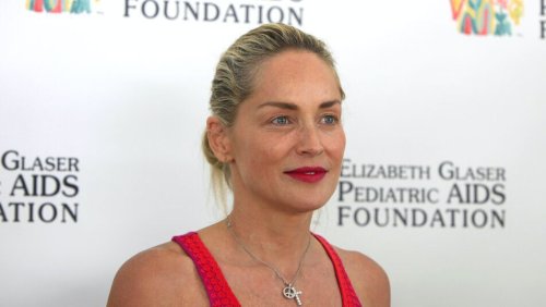 Sharon Stone fait sensation avec une robe fendue et un décolleté XXL
