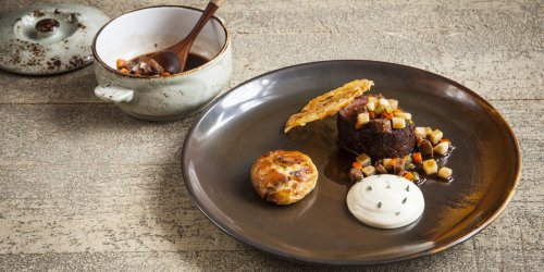Venison with Parsnip Purée, Dumpling and Sausage Casserole Recipe - Great British Chefs