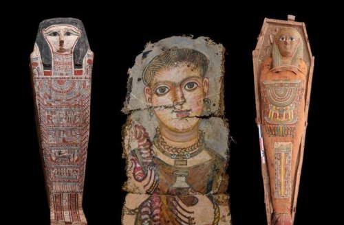 Greek Mummy Portraits, Funerary Building Discovered in Fayoum, Egypt