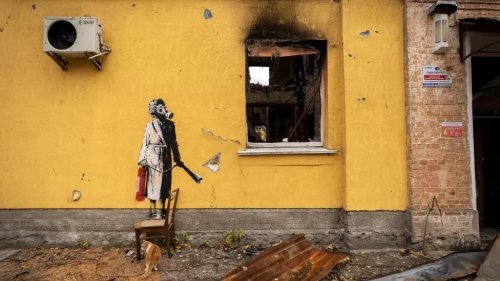 Thieves Attempt to Steal Ukraine Banksy Mural