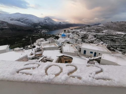 Greek Islands Are Covered in Snow in Once in A Lifetime Weather Event