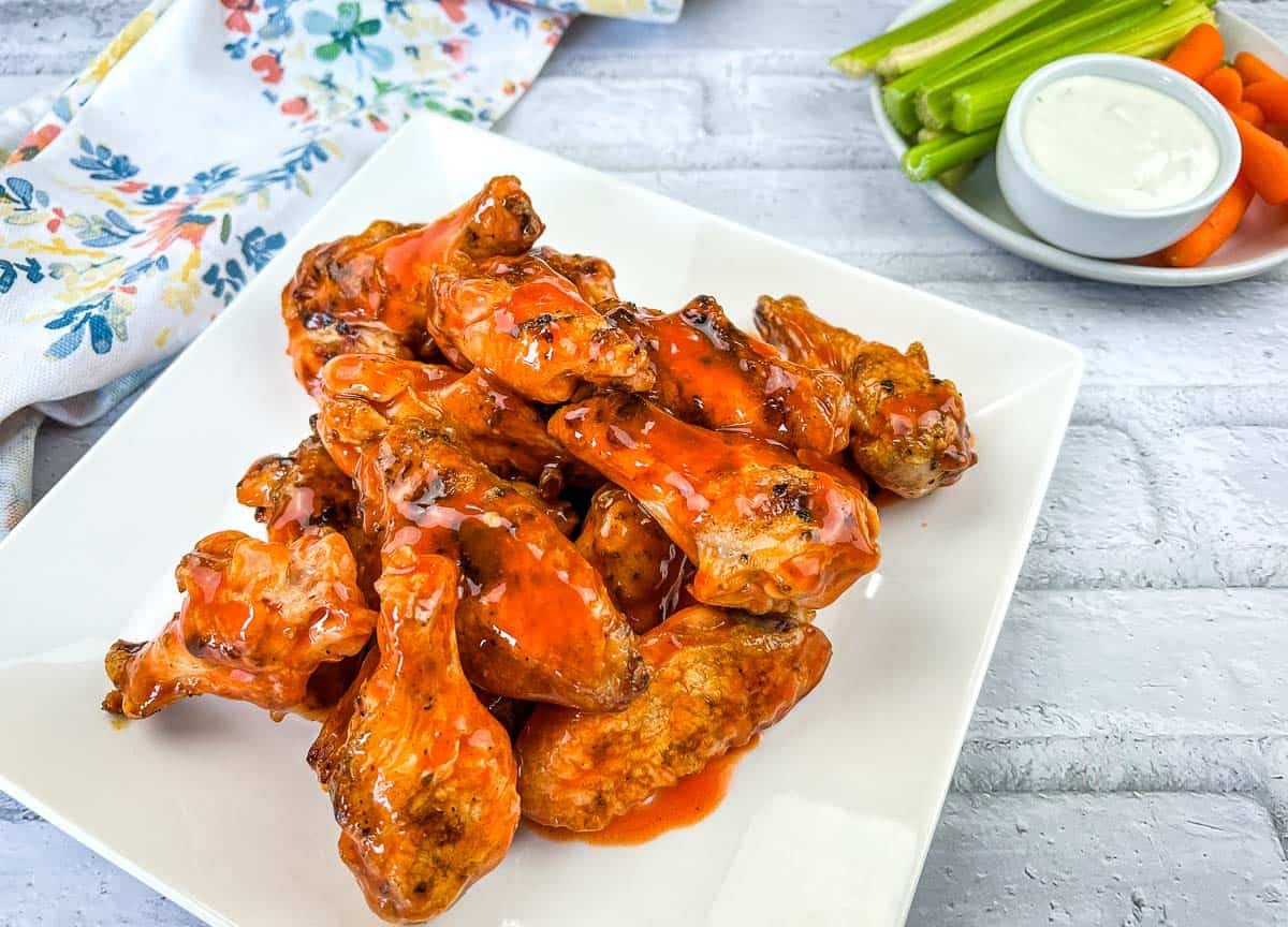 Grilled Chicken Wings with Buffalo Sauce - Grill What You Love