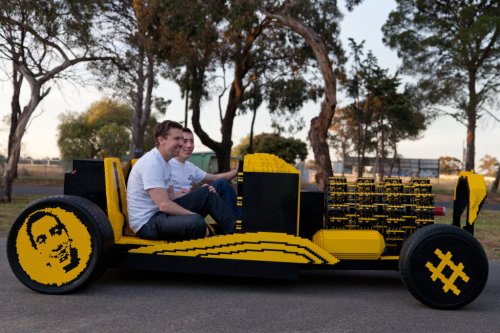 This air-powered car is made out of half a million LEGOs