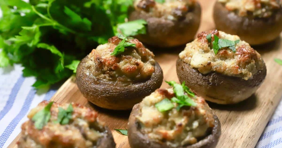 Easy Artichoke Stuffed Mushrooms Recipe