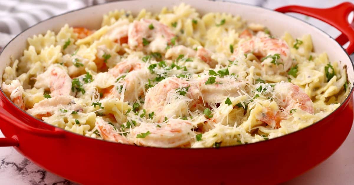 Creamy Shrimp Pasta with Blue Cheese