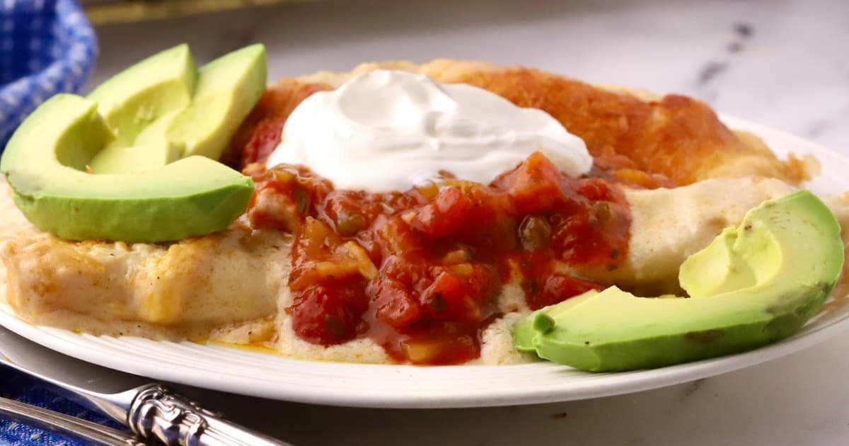 Easy Sour Cream Chicken Enchiladas Casserole