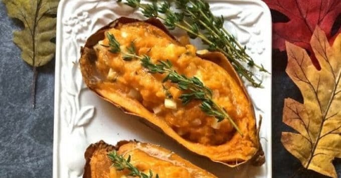 Easy Twice Baked Sweet Potatoes