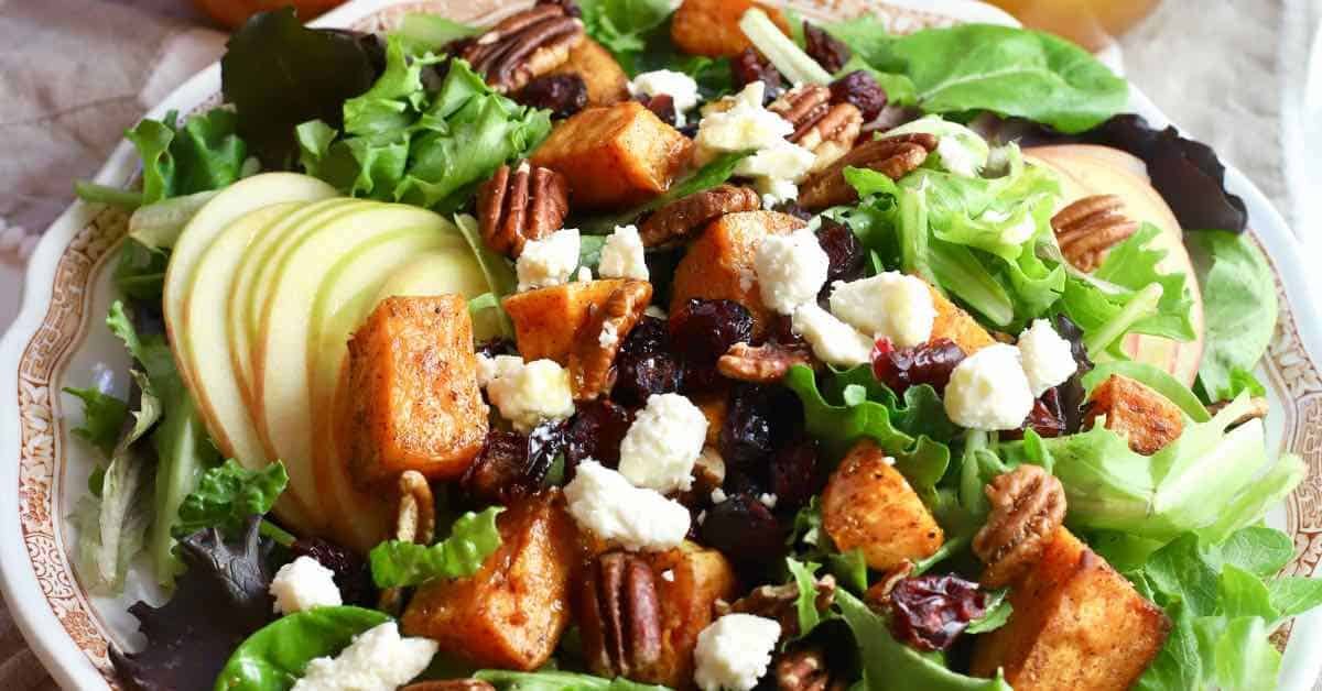 Fall Harvest Salad with Apples and Sweet Potatoes