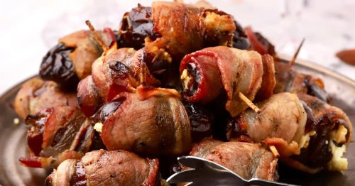 Easy Bacon-Wrapped Stuffed Dates with Almonds Recipe