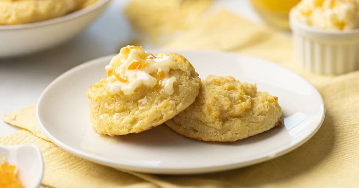 Easy Cornmeal Biscuits with Orange Butter