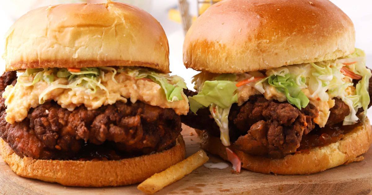 Easy Southern Crispy Fried Chicken Burgers Recipe